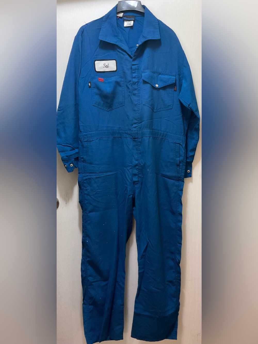 Workrite Nomex Coveralls Mens Sz L/30 Inseam Blue Long Sleeve  Workwear B36